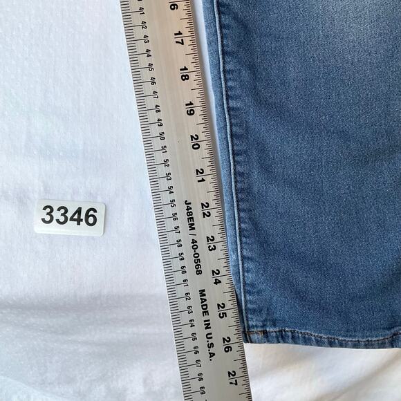 Rewash Women Waxed Denim Straight Leg Jeans 9/29, Blue, Soft Feel Like Knit - Picture 4 of 13